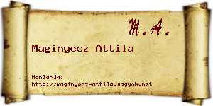 Maginyecz Attila névjegykártya